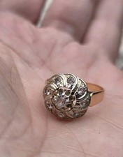 Belle bague ancienne en or 18k  Diamants ?