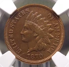 1870 Indian Head Cent Penny 1c NGC AU Details #004 About Uncirculated ECC&C, Inc