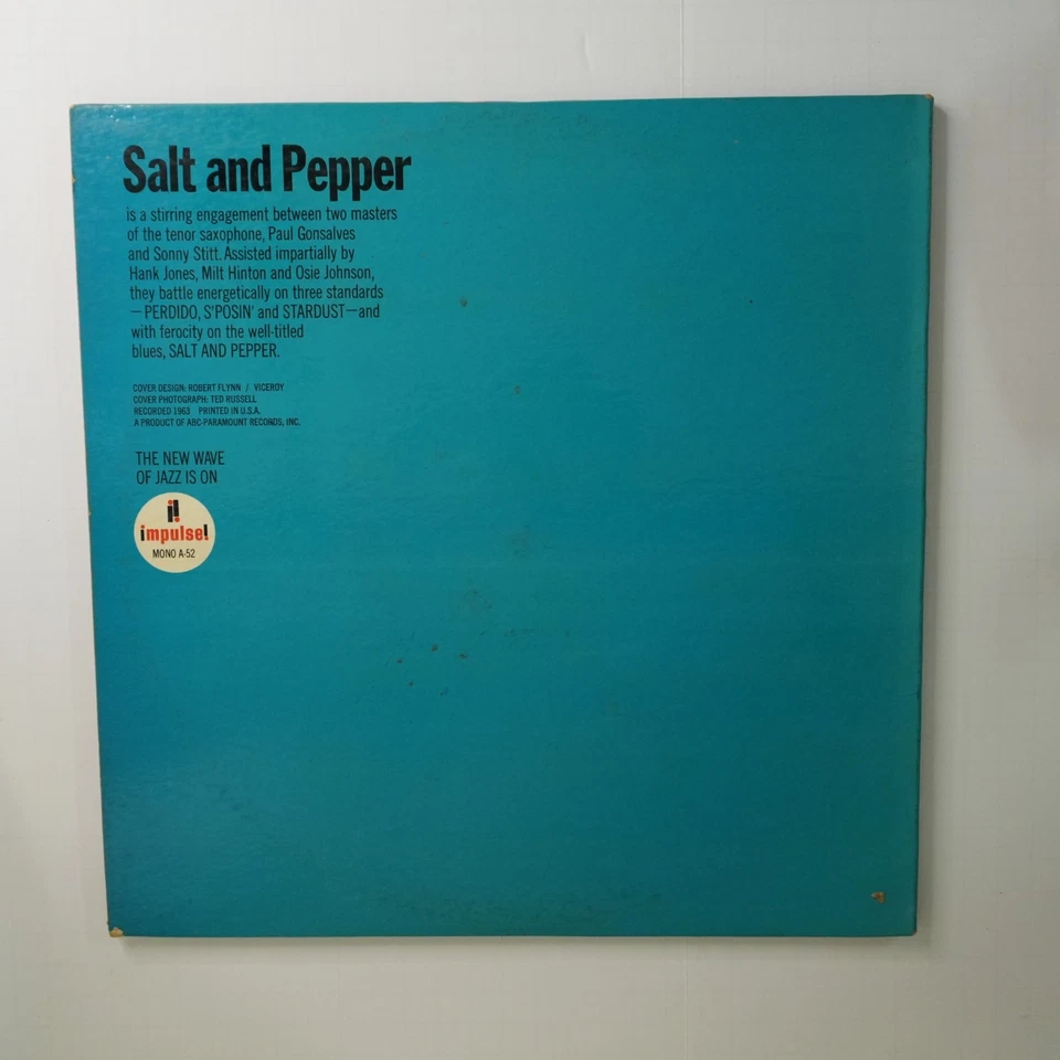 Salt and Pepper – Sonny Stitt & Paul Gonsalves (Impulse! A-52, Mono, 1963) Vinyl - Image 2 of 4