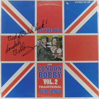 LONDON BOBBY At Pub Vol 2 Signed STARPAK SK-136 VG+ Novelty LP Pop