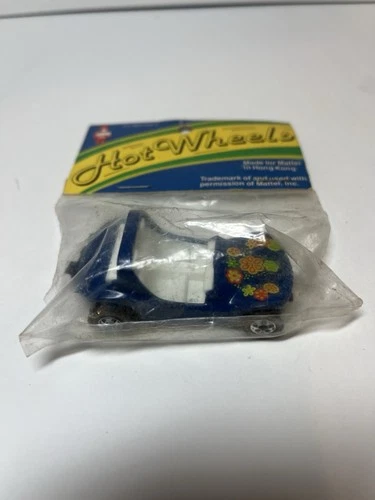 Hot Wheels 1969 Redline Dune Daddy Blue Vintage, White Interior, Black Base