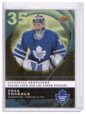 Vesa Toskala 2008-09 Upper Deck McDonald's Superstar Spotlight Card #IS4