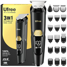 3 in 1 Beard Trimmer for Men, IPX6 Waterproof Electric Razor Nose Hair Trimmer