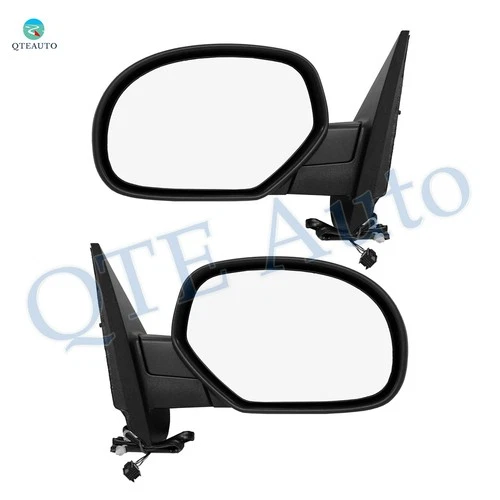 LH-RH Power Heated Chrome Manual Folding To 2007-2014 Chevy Tahoe, Door Mirror 2