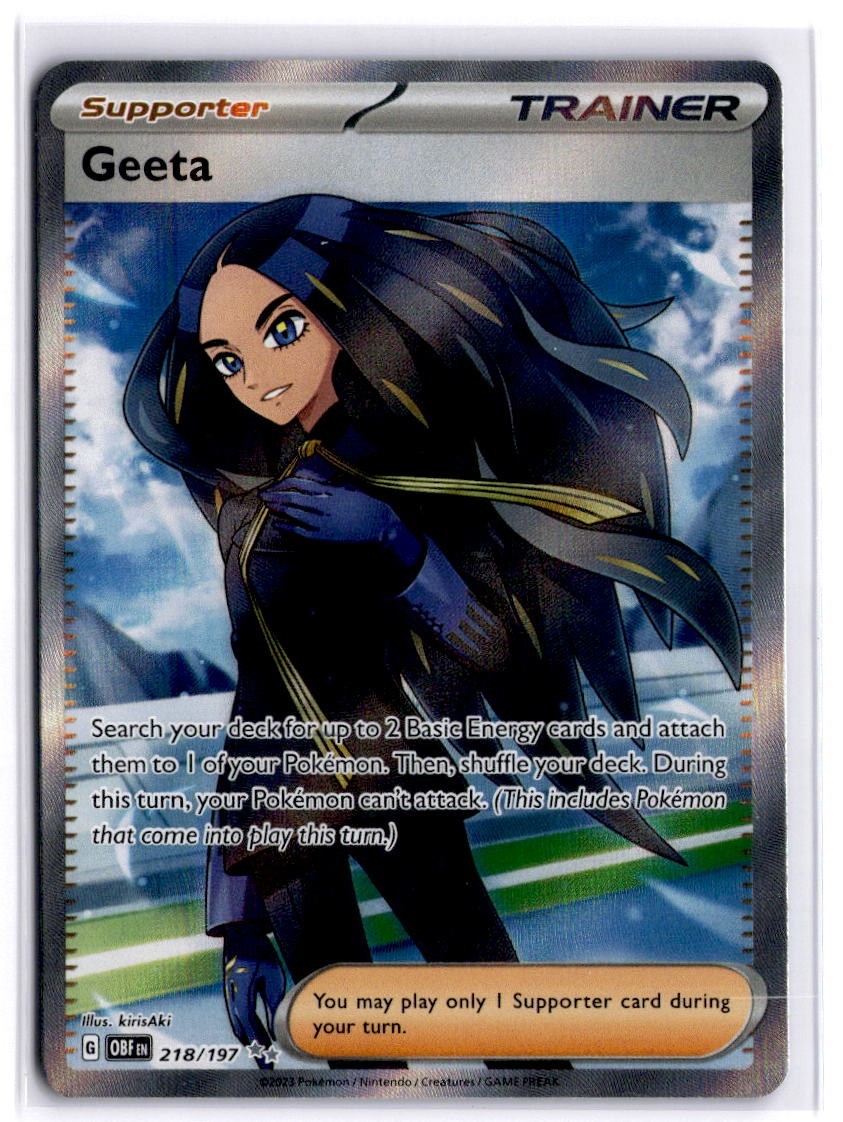 Geeta - 218/197 Obsidian Flames Full Art Trainer - NM/MINT