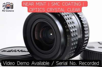 NEAR MINT] Pentax SMC Pentax-A 28mm f/2.8 MF Wide Angle Lens K