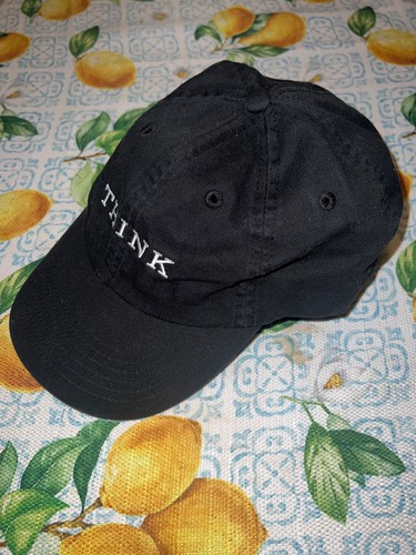 Vintage IBM Think Logo Baseball Cap Cotton Hat Computer Tech Rare THINK - Picture 9 of 10