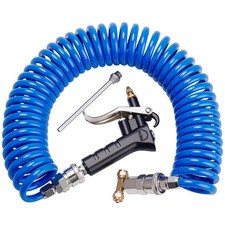 Boeray Air Seat Blow Gun Kit for Semi Truck, 30FT(9M) Coil & 2 Blue