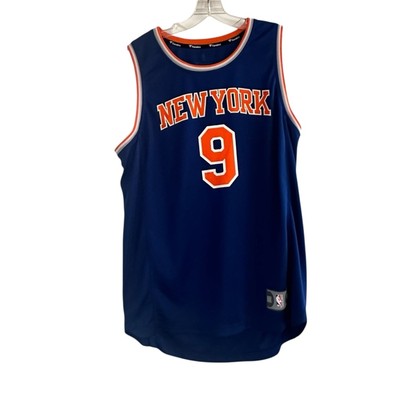 Fanatics NY Knicks RJ Barrett 9 Blue Jersey Orange White Mens Medium Sleeveless