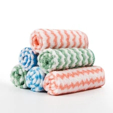 10 Counts Microfibe Kitchen Cleaning Cloths，Kitchen Towels for Dish Dry&Wet Wash