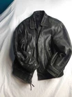 Vintage 90s Baracuta Bomber Jacket Mens Large Black Leather Grunge Biker Moto