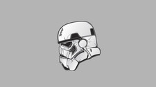 Star Wars stormtrooper gray background simple Custom Gaming Mat Desk 4711