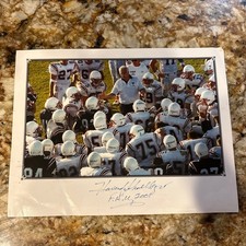 PHOTO ORIGINALE AUTOGRAPHE SIGNÉE Howard Schnellenberger FAU Football 2001 saison originale