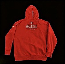 San Francisco 49ers NIKE 2023 Sideline Club Fleece Red Hoodie 2XL Kyle Shanahan