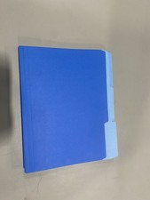 OFFICE DEPOT  BRAND 2-TONE FILE FOLDERS, 1/3 CUT, LETTER SIZE, PACK OF 24 - BLUE