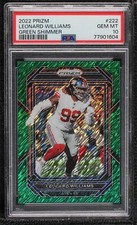 2022 Panini Prizm Green Shimmer 4/5 Leonard Williams #222 PSA 10 GEM MT 14t3