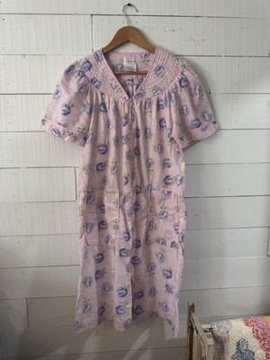 Vintage Bernette Zip Down Night Gown Sz M