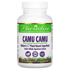 2 X Paradise Herbs, Camu Camu, 180 Vegetarian Capsules