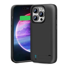 iPhone 14 Pro Battery Case Black Slim Protective Charging Cover