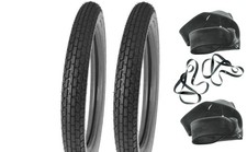 Reifensatz 2x 2,75-19 Riesa für RT125-0, Oldtimerprofil-Straße Decke -Reifen