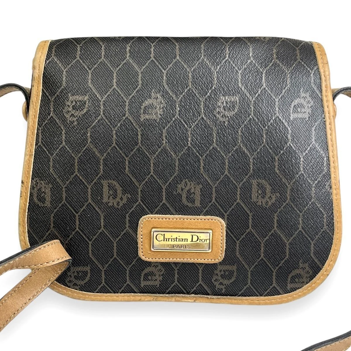 Sac bandoulière Christian Dior mode marque nid d'abeille cuir noir gratuit