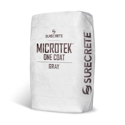 Surecrete Microtek One Coat | Gray | 40 Lb Bag | Microcement Overlay for Interio