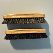 Selvyt XL Curved Beechwood Horse Hair Brushes Set of 2 Horse Hair Brushes