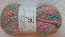 JubileeYarn Chunky Melody Yarn - Bulky Wool Blend Rainbow Sherbert New