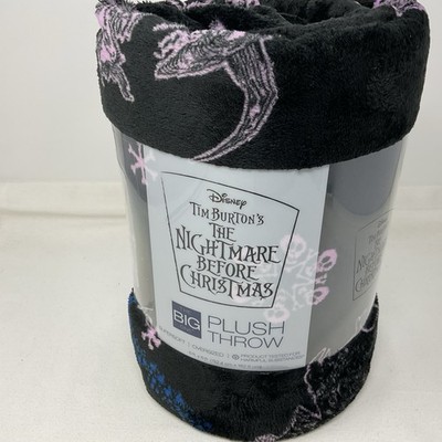 NWT Big One Plush Throw BlanketTHE NIGHTMARE BEFORE CHRISTMAS Purple 5' x 6'