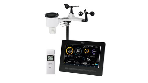 dnt WLAN-Wetterstation WeatherScreen PRO, TFT-Farbdisplay, Solar-Kombisensor, er - Bild 1 von 23