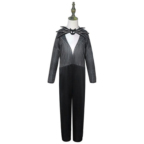 Kids The Nightmare Before Christmas Jack Skellington Cosplay Costume Scary - Picture 5 of 10