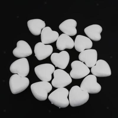 20 Stück 60 mm weiß Modellbau Basteln Styropor Schaumstoff Liebe Herz