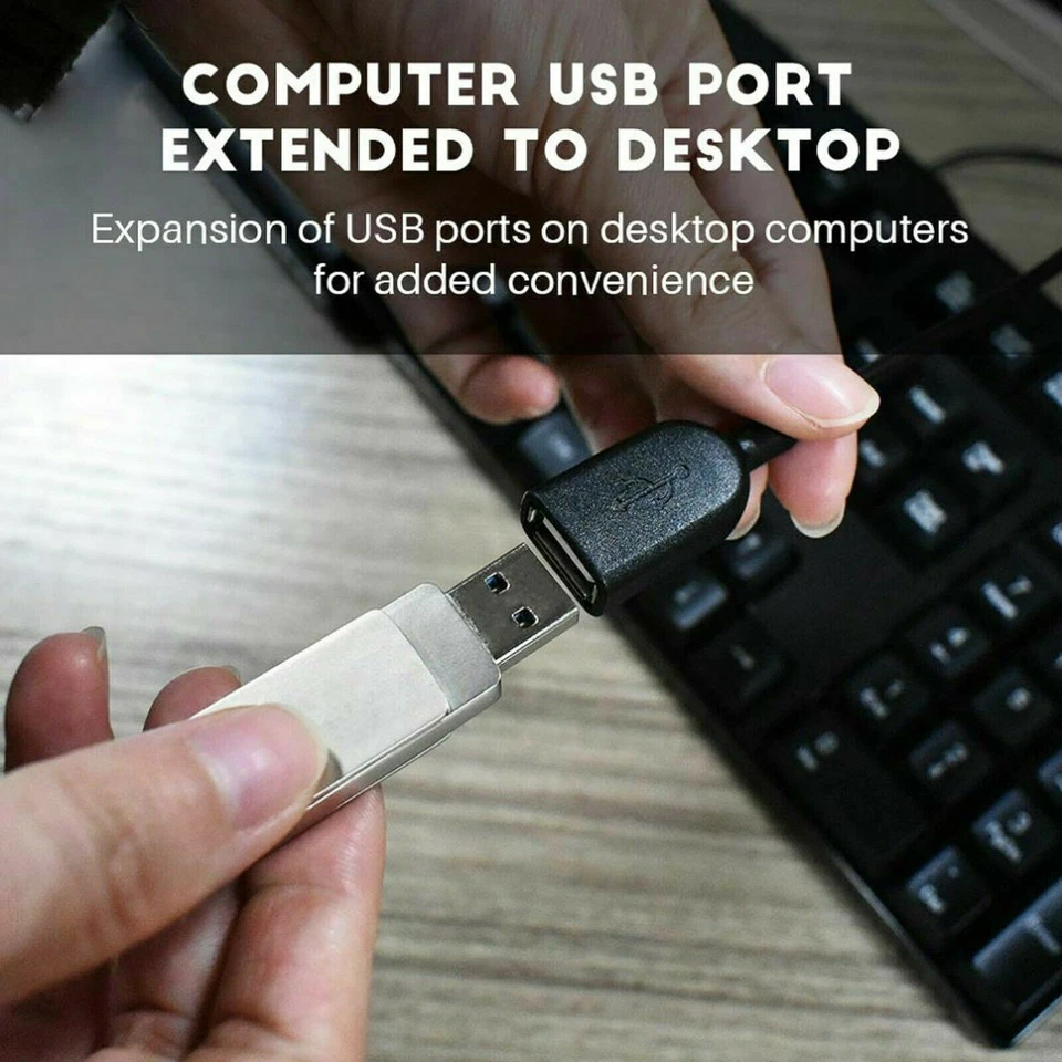 High-Speed USB-USB Extension Cable USB 2.0 Adapter Extender Cord Male/Female LOT - Image 2 of 4