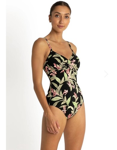 Traje de baño Azura Australia Sunseeker Amalfi delantero giro de una pieza negro talla 6 nuevo con etiquetas - Imagen 2 de 9