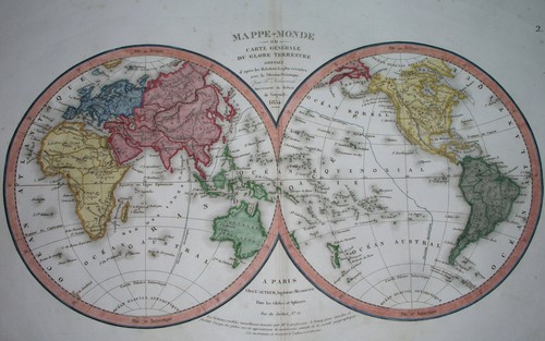 1834 ORIGINAL MAP UNITED STATES CANADA TEXAS FLORIDA NORTH AMERICA ASIA WORLD