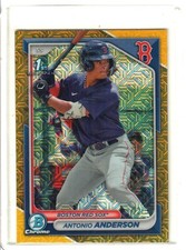 2024 Bowman Chrome Antonio Anderson Gold Mojo Refractor /50 1st Chrome