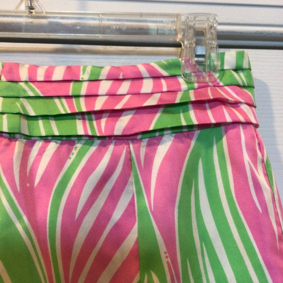 FALDA PLISADA ACAMPANADA SEDA LILLY PULITZER Rosa/Blanco/Ver Medidas Foto 4 de 4