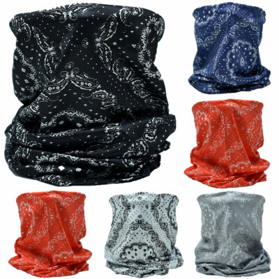 3-12Pcs Tube Scarf Outdoor Multi-use Bandana Head Face Mask Paisley Neck Gaiter
