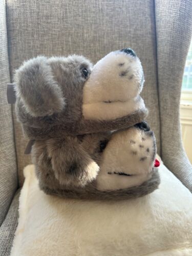 Husky Dog plush Happy Feet slippers kids - Picture 2 of 10