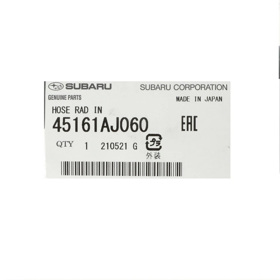 Mangueira superior 45161AJ060 líquido de arrefecimento radiador Subaru Legacy Outback 2.5L fabricante de equipamento original novo 10-12 - Imagem 4 de 4