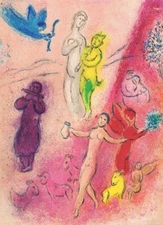  Marc Chagall  " Daphnis and Chloe " The Tale of Syrinx' offset Lithograph 1977