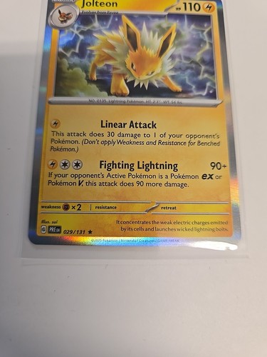 Pokémon TCG Jolteon 029/131 Prismatic Evolutions Holo Rare - Picture 3 of 4