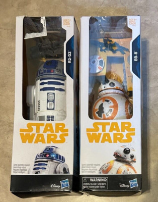 LOT 2 Disney Star Wars Last Jedi 7'' R2-D2 + BB-8 Droid Figures NEW Factor Sealed