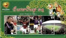 St. Vincent 2004 - Euro Cup Soccer France - Sheet of 4 Stamps Scott #3190 - MNH