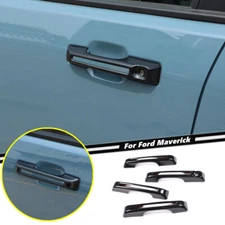 Gloss Black Car Outside Door Handles Trim Cover For Ford Maverick 2022-2023 2024