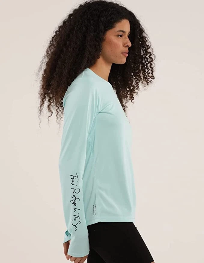 Salty Crew Womens Pinnacle Sun Tech Protection Color:Sea Foam SMALL