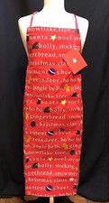 Tag Christmas Fabric Apron Full Length
