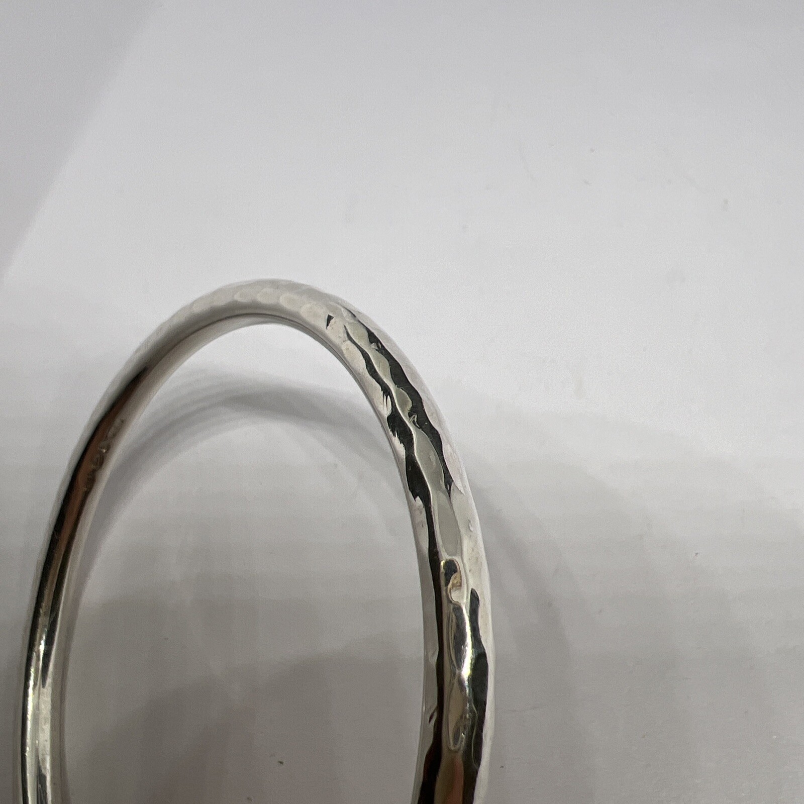 Signed Beautiful Hammered Solid 925 Sterling Silv… - image 6