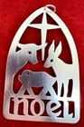 VINTAGE JAMES AVERY STERLING SILVER CHRISTMAS ORNAMENT - NOEL MANGER