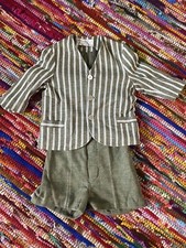 Vintage Disney Winnie the Pooh Brand Striped Jacket Shorts Toddler Retro 90s